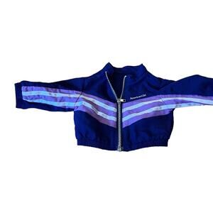 2001 American Girl Today Doll Purple Gymnastics Jacket Zip Up Nylon